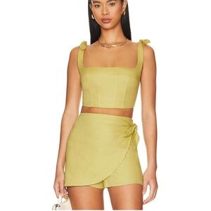 Lovers and Friends corset top and matching skort